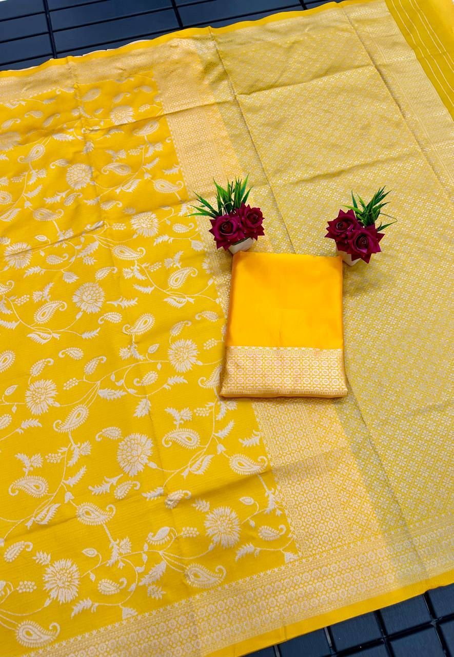 Gold Bim By Aab Soft Lichi Silk Wedding Wear Saree Wholesalers In Delhi